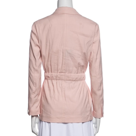 Rag & Bone S Linen Blazer Short Trench Coat Pastel Pink Easter Spring Jacket - Picture 3 of 14
